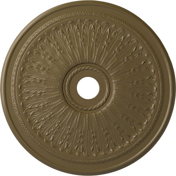 Ekena Millwork Oakleaf Ceiling Medallion (Fits Canopies up to 6 1/4"), 29 1/8"OD x 3 5/8"ID x 1"P, Mississippi Mud CM29OAMMF - main